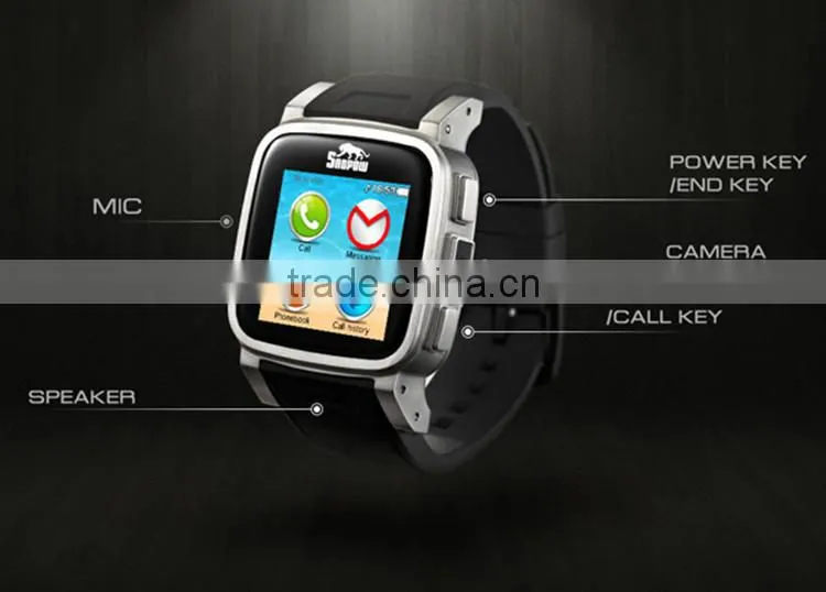 SNOPOW W1 Smartwatch Latest Wrist Watch Mobile Phone With MTK6260A 128MB RAM 64MB ROM 2MP Camera IP68 Waterproof Smartwatch