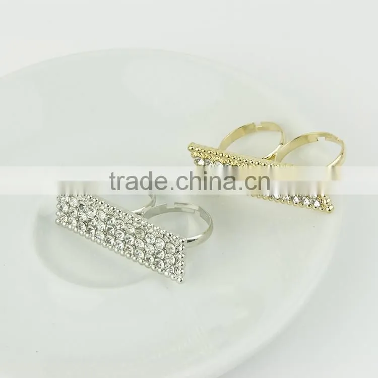 Stainless steel jewelry geometry diamonds rings