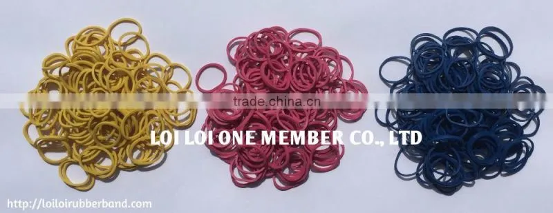 European top selling DIY small elastic Loom rubber bands - Fashion rubber band newest design colorful