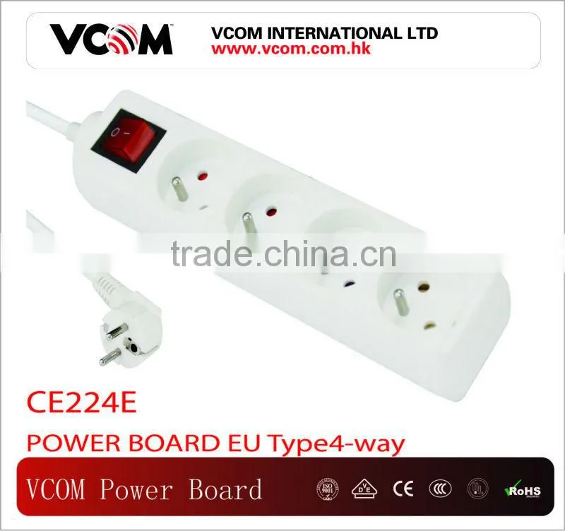 High Qualith EU type with cable 1.5M Power Strip