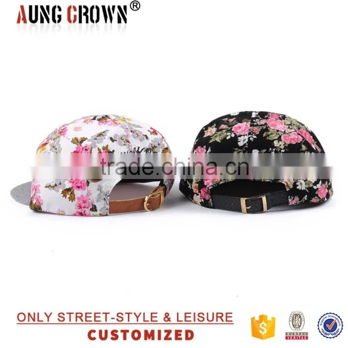 high quality floral 5 panel hat