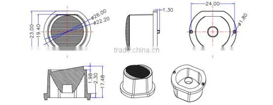 factory supply lens 10*65 degree for wall washer light match seoul Imitation lumens LED