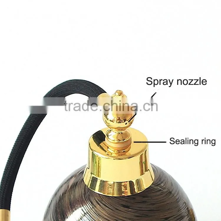 Wholesale unique design 100ml luxury airbag glass perfume bottle & Empty bottle with pump airbag atomizer spray