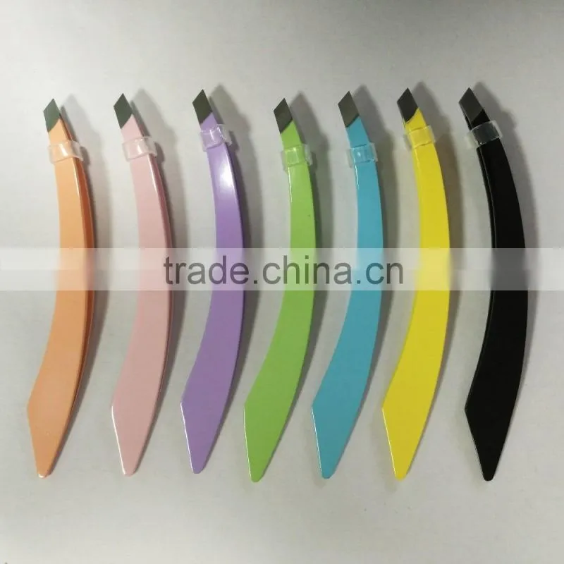 2016 New Arrival Slant tip Eyebrow Tweezer/Stainless Steel Tweezers