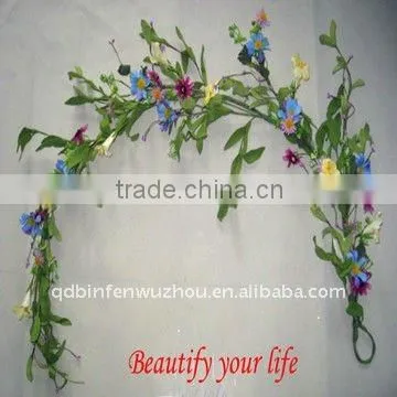 Artificial Plastic Flowers Wreath for Indoor Decoration,spring artificial flower wreaths