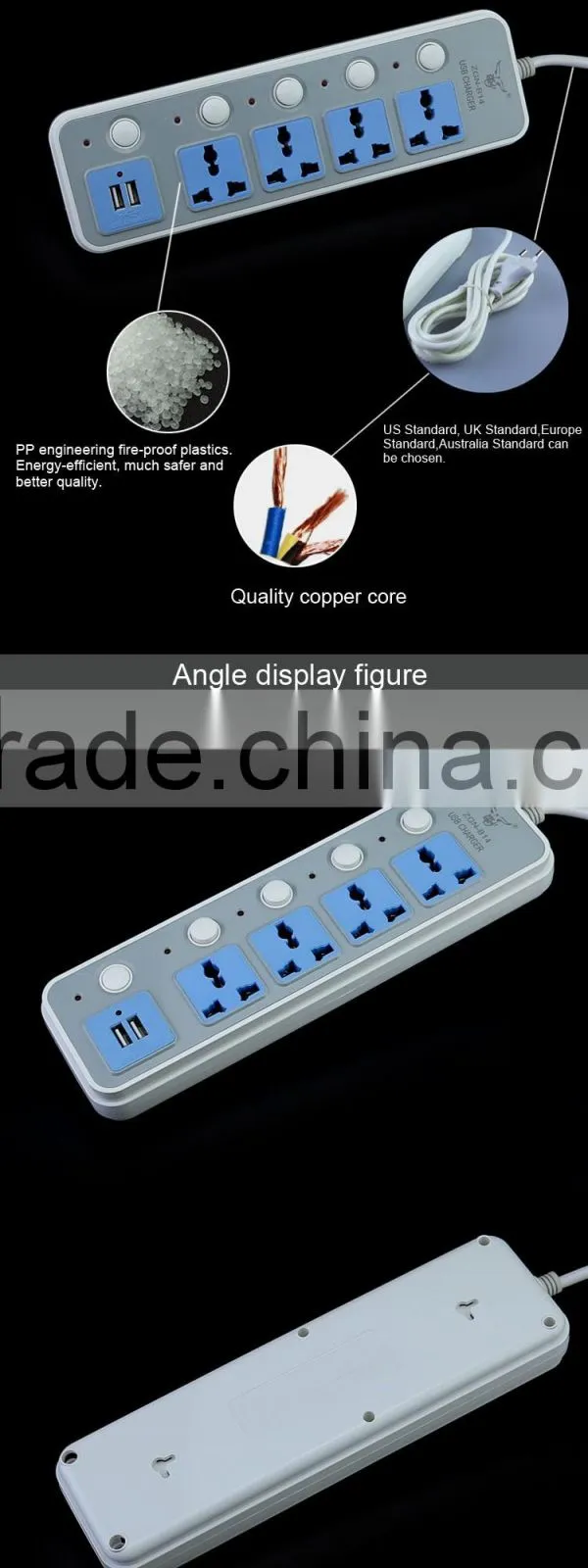best smart india usb power strip with usb 5 independent buttons and lights