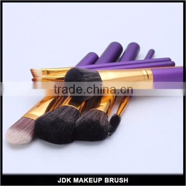 Details 8pcs cheap price of makeup kit purple handle cosmetic brushes for makeup artists