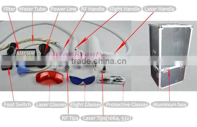 3 IN1 Multi-Functional Beauty Equipment IPL RF ND YAG LASER NE 02