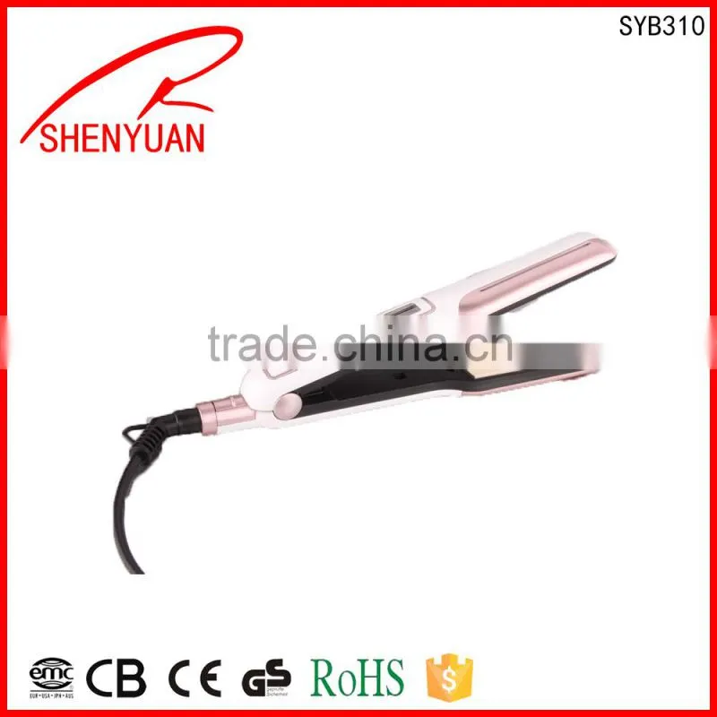 Professional LCD display ceramic coating hair straighteners