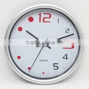 2016 hot selling white red words round wall clock dia.20cm $1.0