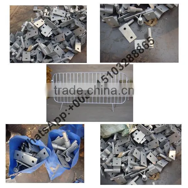 Factory of galvanized folding crowd control barrier,metal can removable fence