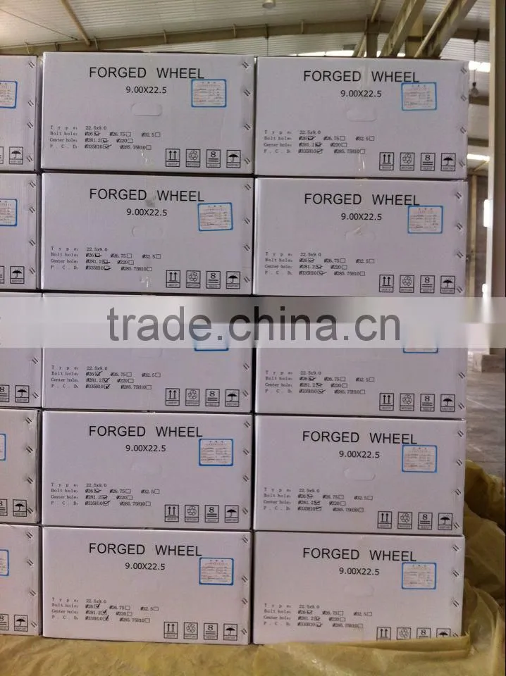 Polished and machined Forged aluminum truck wheel 22.5x8.25, 22.5x9.00, 22.5x11.75. 24.5x8.25