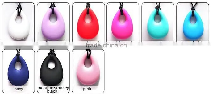 Fashion FDA mom wearing silicone bond teether pendant