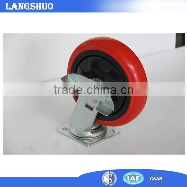Blue rubber caster wheels /4" swivel caster