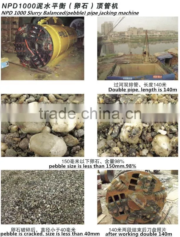 from 800mm to 3500mm TPD series Earth pressure balance pipe jacking machine for sale