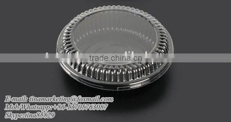 Disposable Plastic Round Food Container,Plastic Take Away Food Packaging Box, Plastic Round Sushi Container