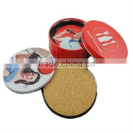 promotional gift tinplate cup mat