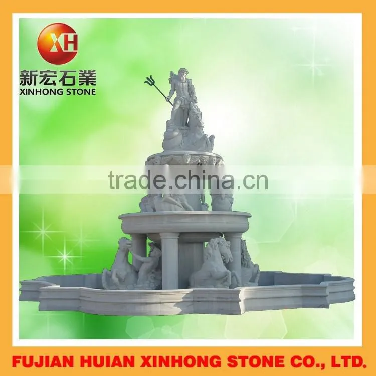 outdoor garden waterfall fountain marble statue sculpture with water pump