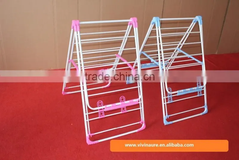 Heavy duty folding Dryer Hanger with Wing style indoor drying rack in White