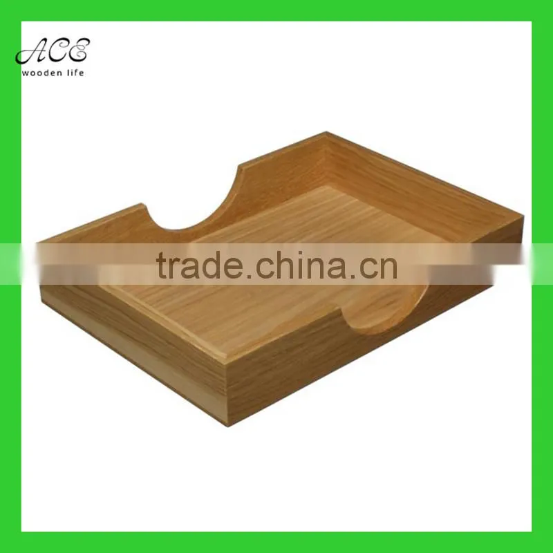 wooden leaflet tray/ wooden A4 paper tray