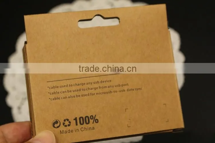 Supplier kraft Paper packaging box with clear window for cell phone accessories, paper boxes