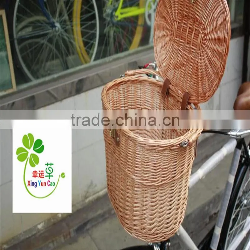 graceful folding wicker bicycle basket