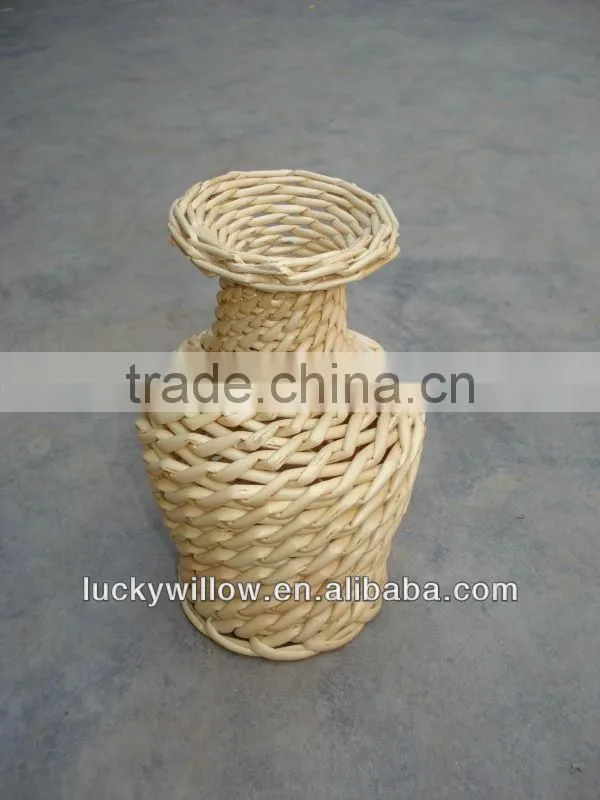 antique wicker handcrafts,vase,basekt natural wicker crafts