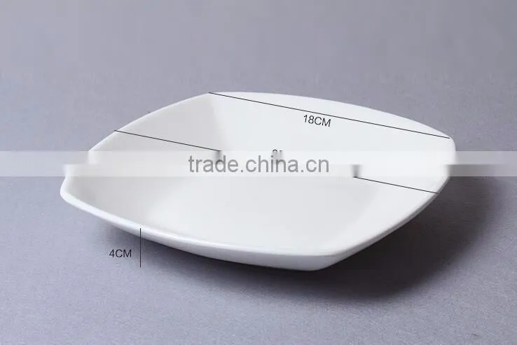 Customized white ceramic dessert plates