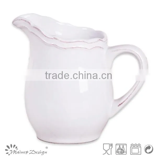 Stoneware Houseware white ceramic water pitchers