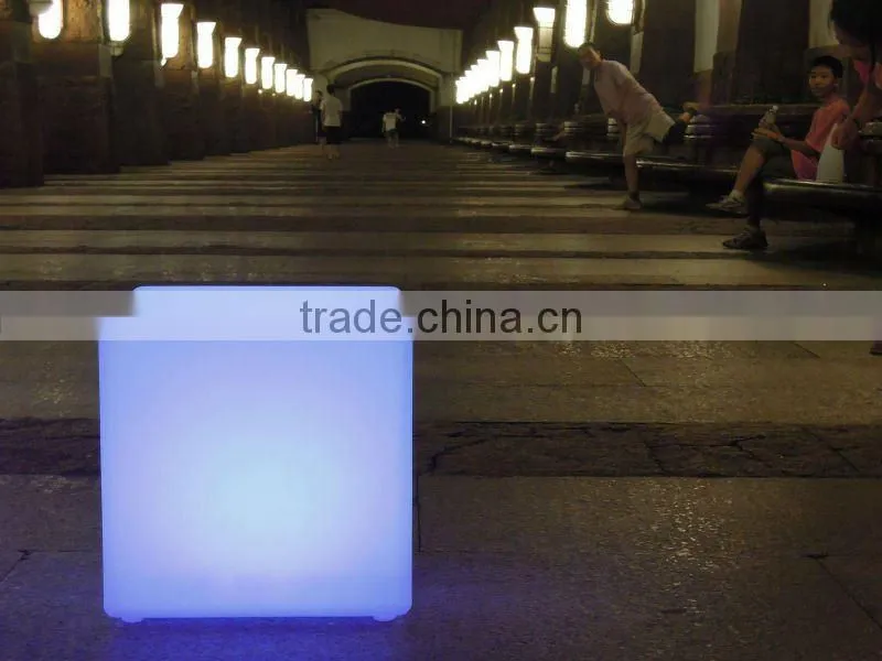 Rechargable colorful warterproof modern outdoor cube furniture led seat cube