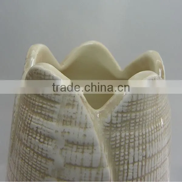 Factory direct ceramic flower vase/flower receptacle
