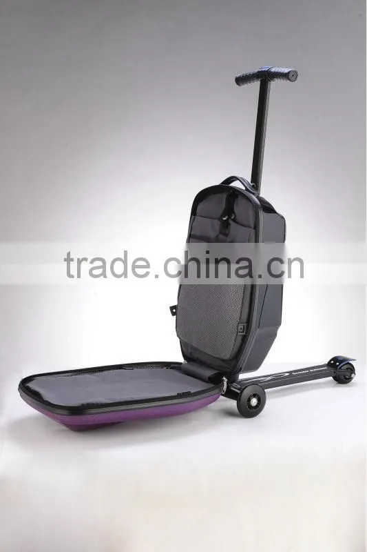 Wheeled scooter suitcase