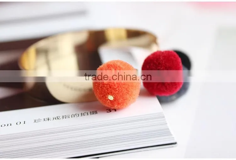 colorful pom pom gold cuff bangle Bohemian pompon cuff bangle