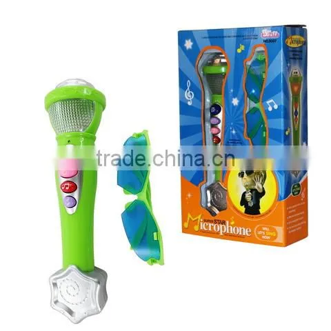 Electronic educational musical funny instrument toys microphone toy with EN71