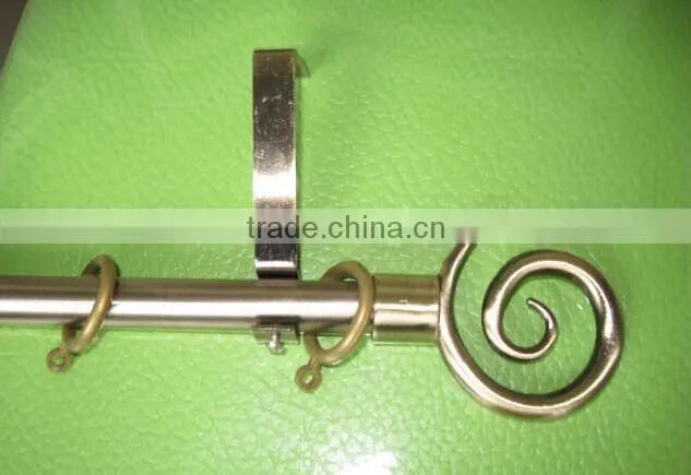 antique brass metal curtain rod with ball fashionable finals with best quality