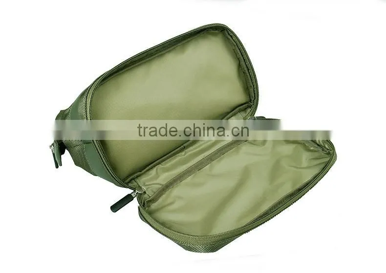 Fashion PU+polyester folding men toiletry bag for travel