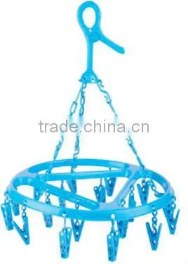 plastic round clothes drying rack with 18clips