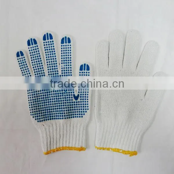 Safety Gloves Working With PVC Dots