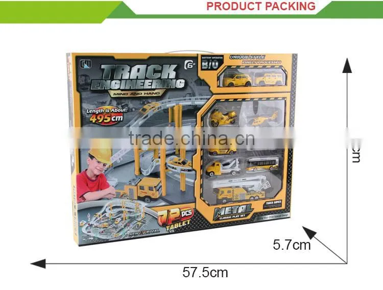 High quality building blocks rail toys plastic electric slot car track