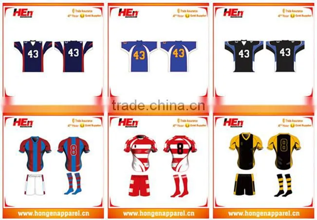 Hongen apparel wholeasle black totem decorate teenage short sleeve soccer set OEM custom design