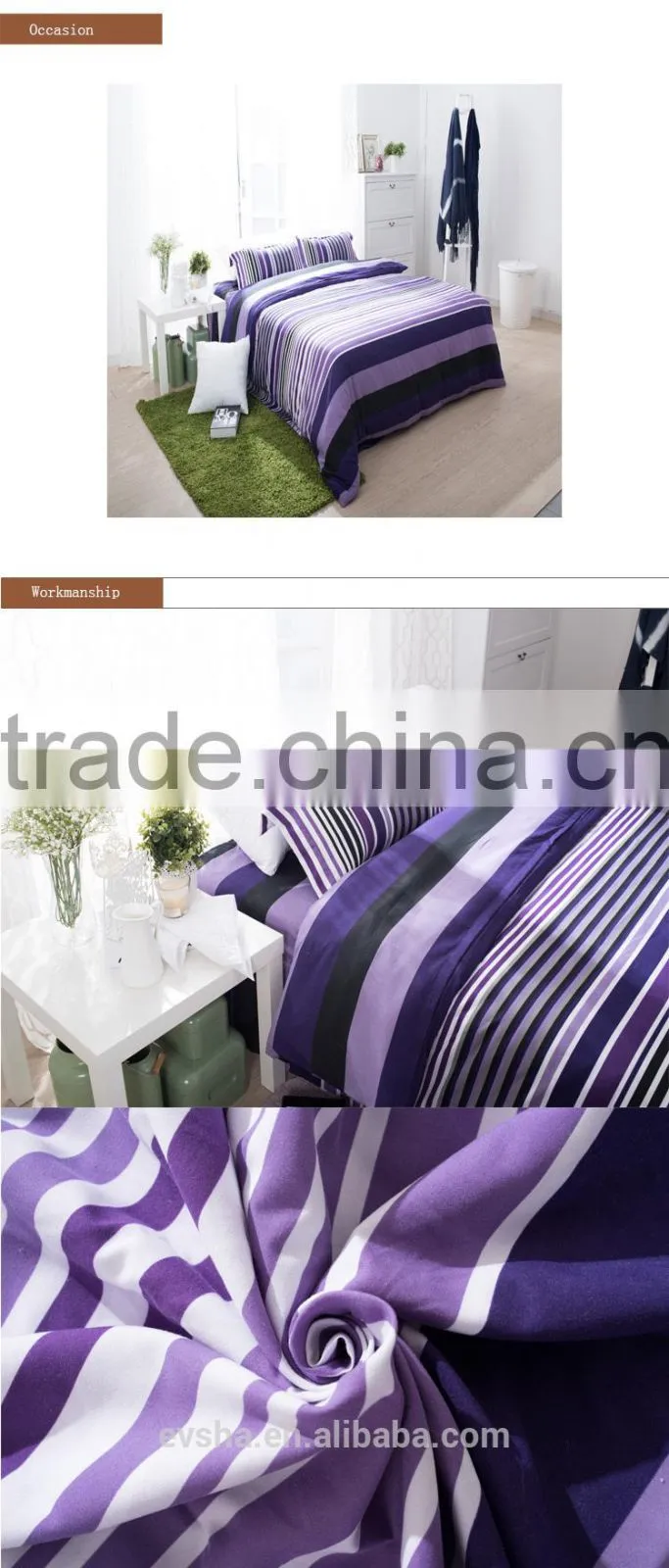 bed linen 2015 new design 100% polyester various colour stripe printed bed cover,duvet cover,hotel bed linen