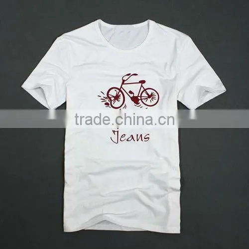 2013 summer casual heather grey O-neck cotton short sleeve custom printing t-shirts