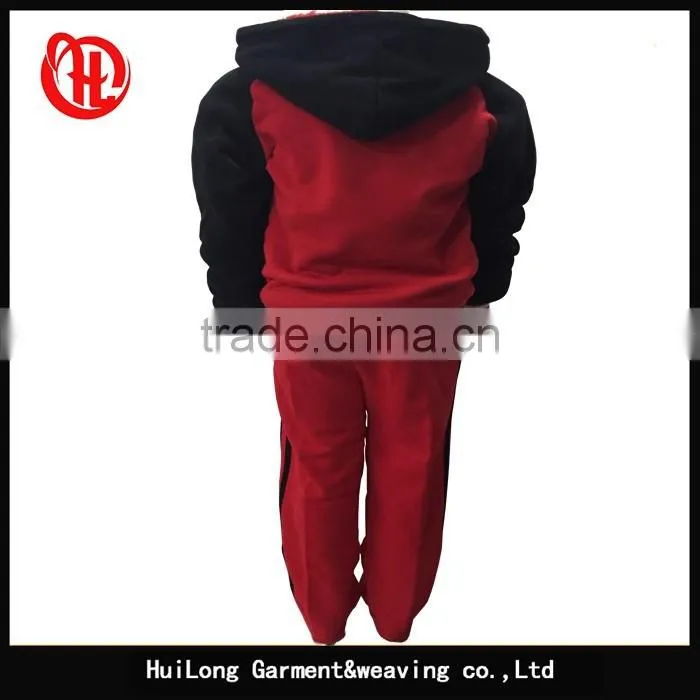 boys 100% polyester fleece clothing set children casual apparel