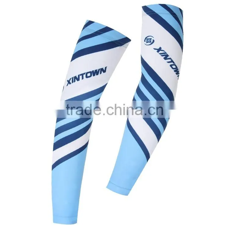 Fluo Yellow Outdoor Cooling Fashion Arm Sleeves Cover UV Sun Protection for Cycling Basketball, Golf, Football