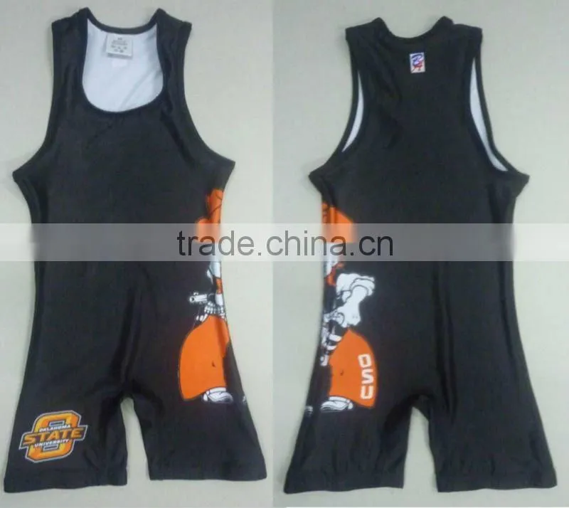Men's Lycra Wrestling suits, Wresting singlets(full sublimation print one side or double side)