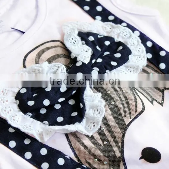 New design girls Kids Polka Dot Big Bowknot Little Girl Pattern Fake Two Piece Belt dress plus size SV004092