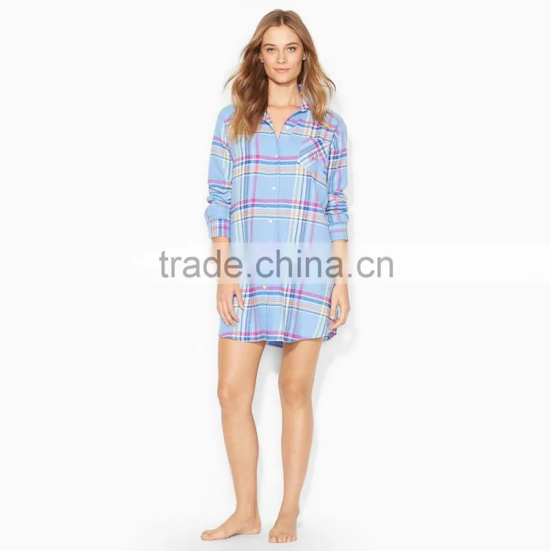 Women's checked button up whole adult pajamas
