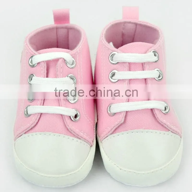 Stylish Pink Newborn Girls Crib Shoes Baby Shoes Toddlers Soft Shoes