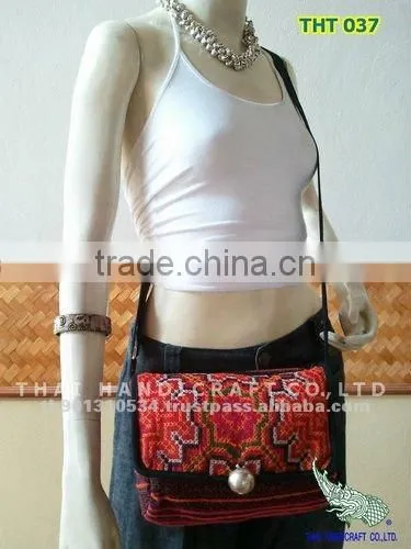 Thai Embroidered HMONG Hill Tribe Tote Hand Bag Shoulder Bag Cross Body Bag