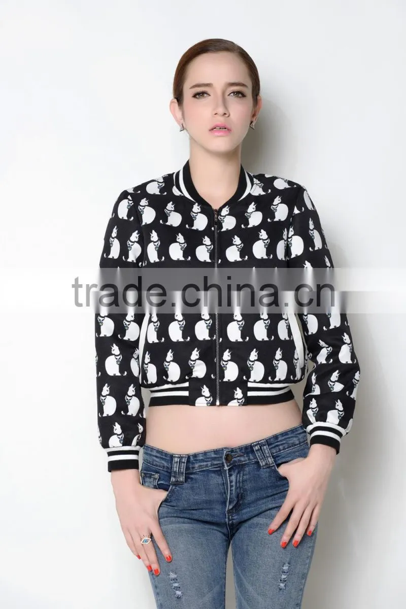 latest autumn crop style causal fashionable jackets women 2015